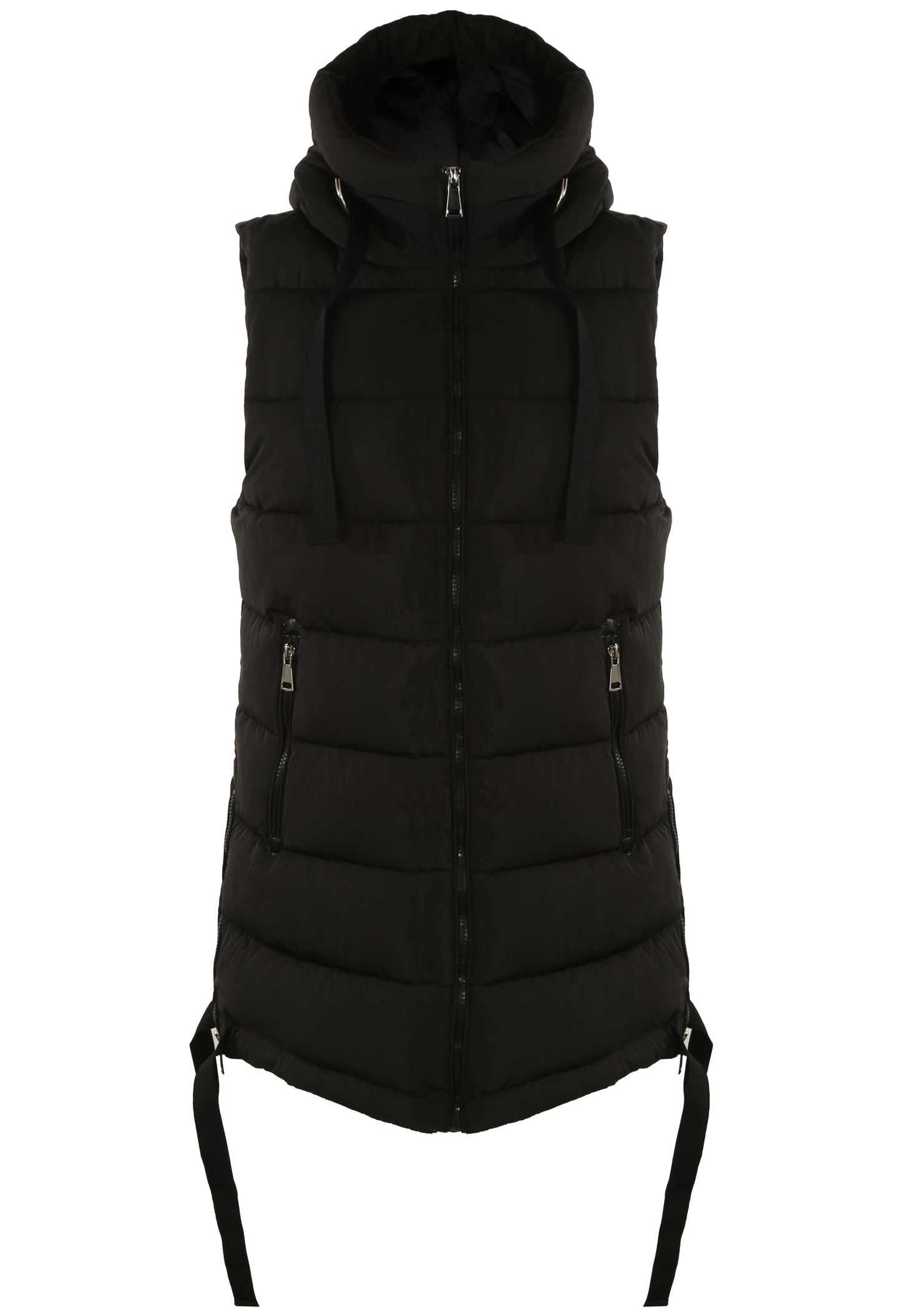 Hooded Puffer Gilet With Webbing Detail (JL2017)