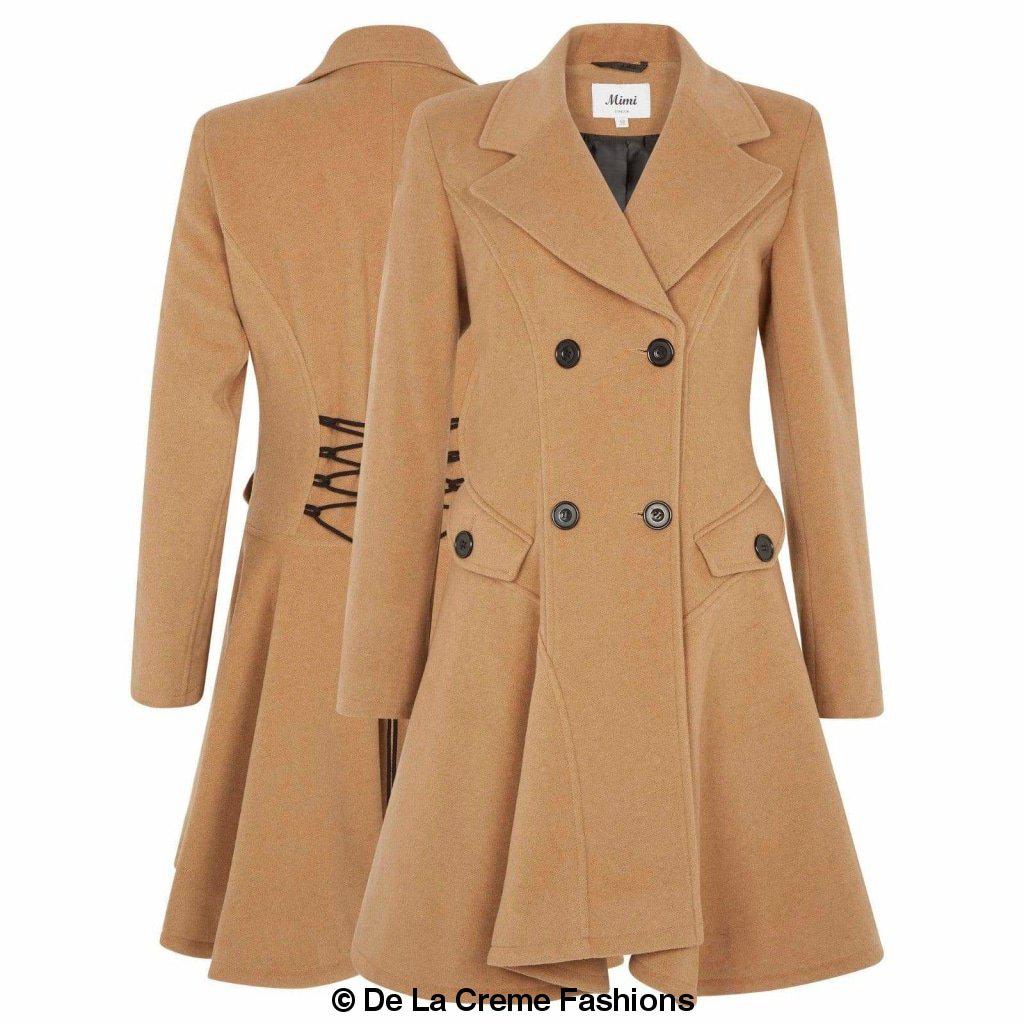 Wool Blend Double Breasted Skater Coat (1102) – DolceHill